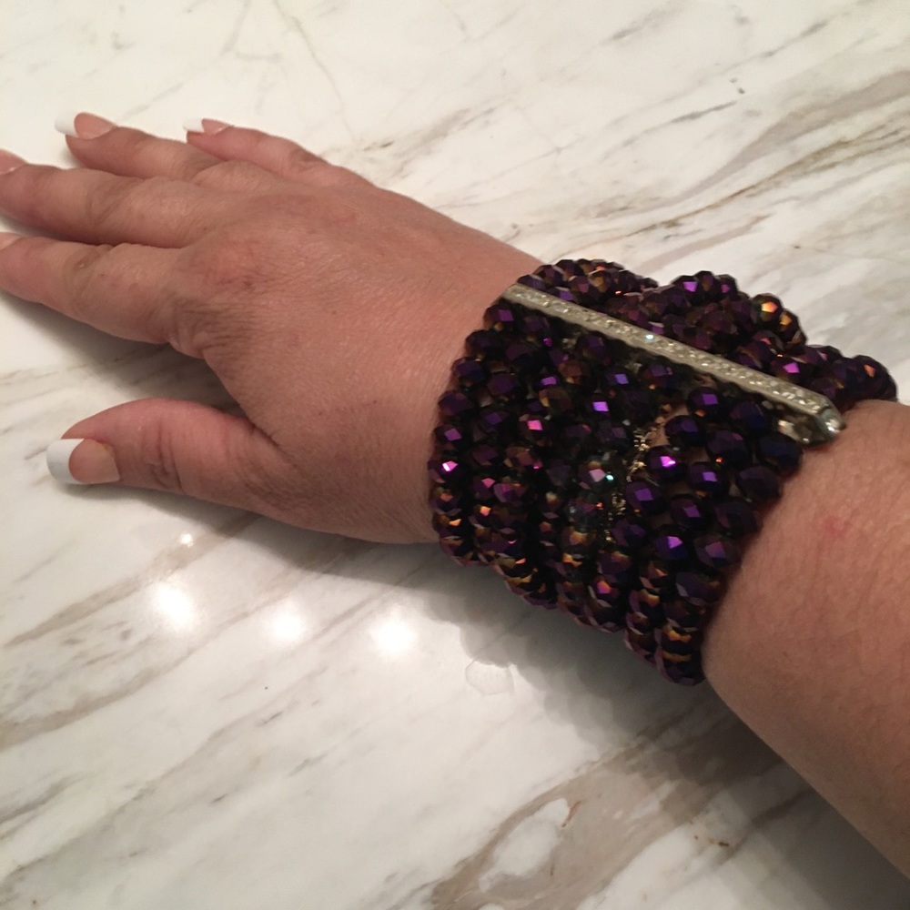 Purple iridescent bracelet